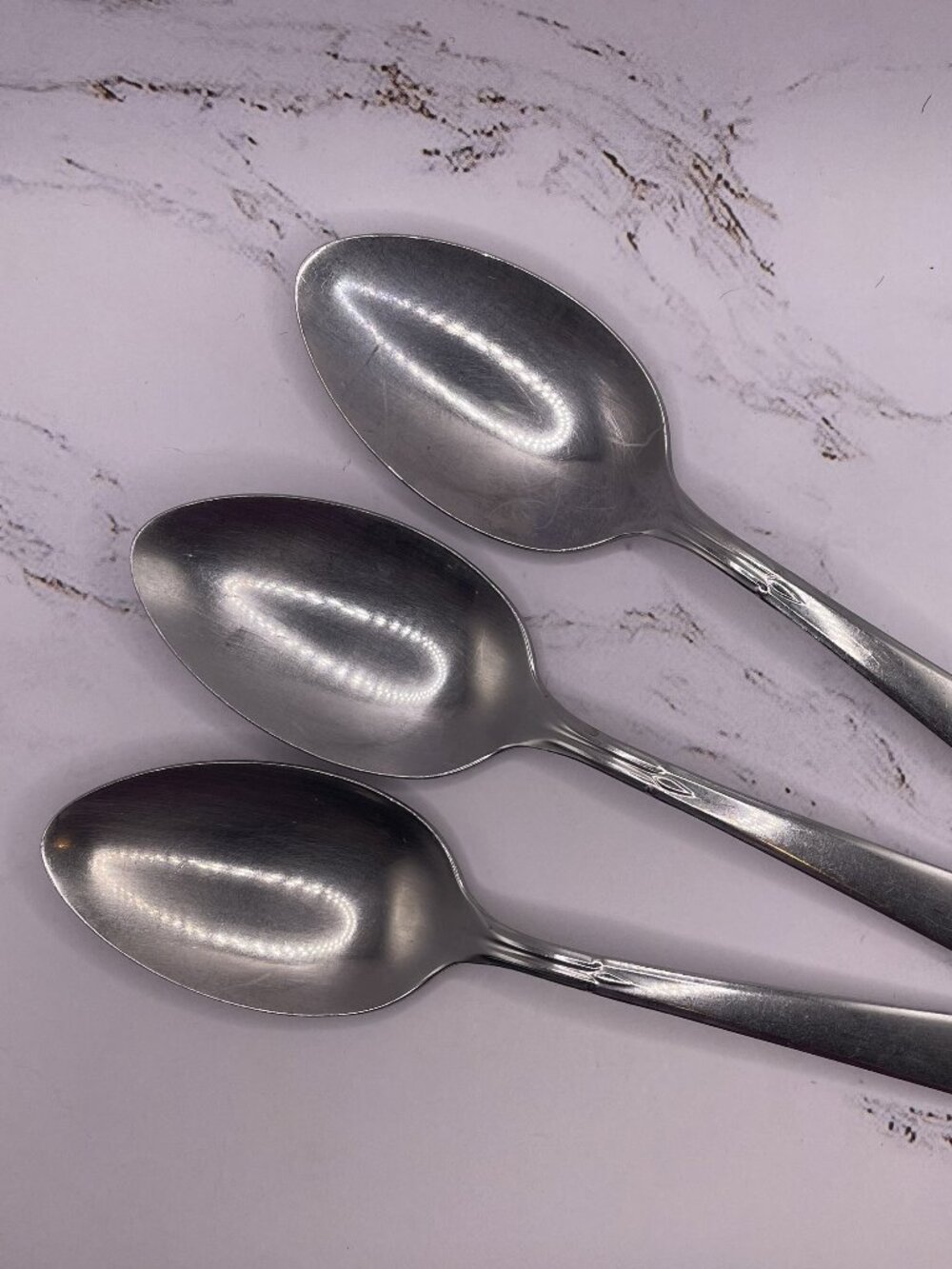 Oneida Accent Stainless Place Soup Spoons Set of 3 Replacement Oneidacraft